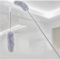 Extra-Long Retractable Duster with Extendable Rod Reusable Microfiber Brush